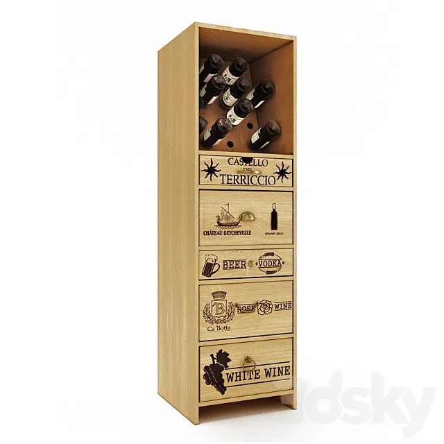 Wine locker “to store wine ’05 3ds Max