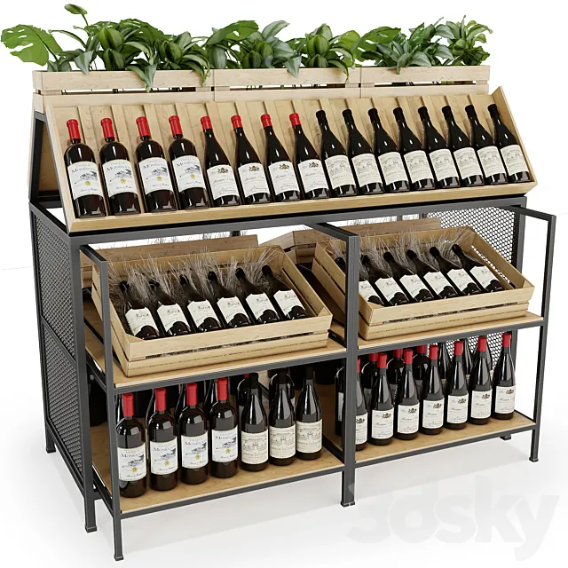 Wine rack 3ds Max