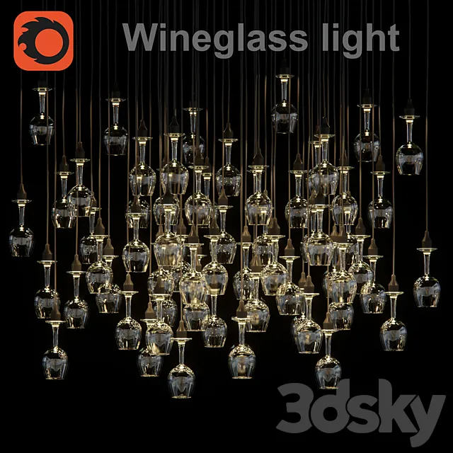 Wineglass light 3DSMax File