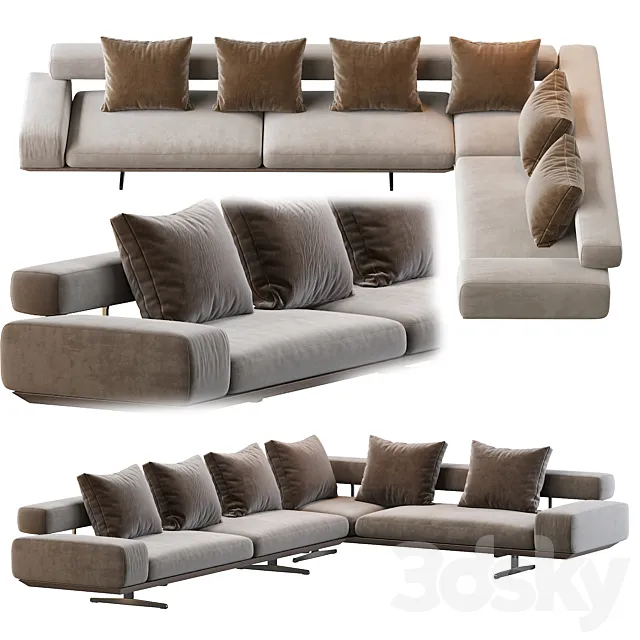 Wing corner sofa 3ds Max