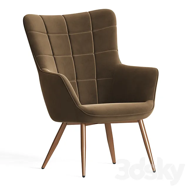 Wingback Accent Chair Wayfair 3ds Max