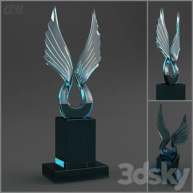 Wings Figurine 3ds Max