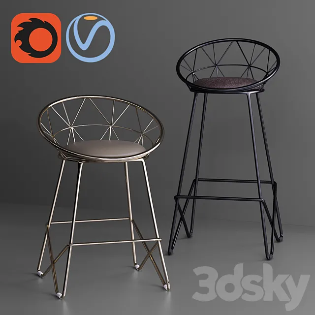 Winsor Rolf Kimsai Chair Stool 3ds Max