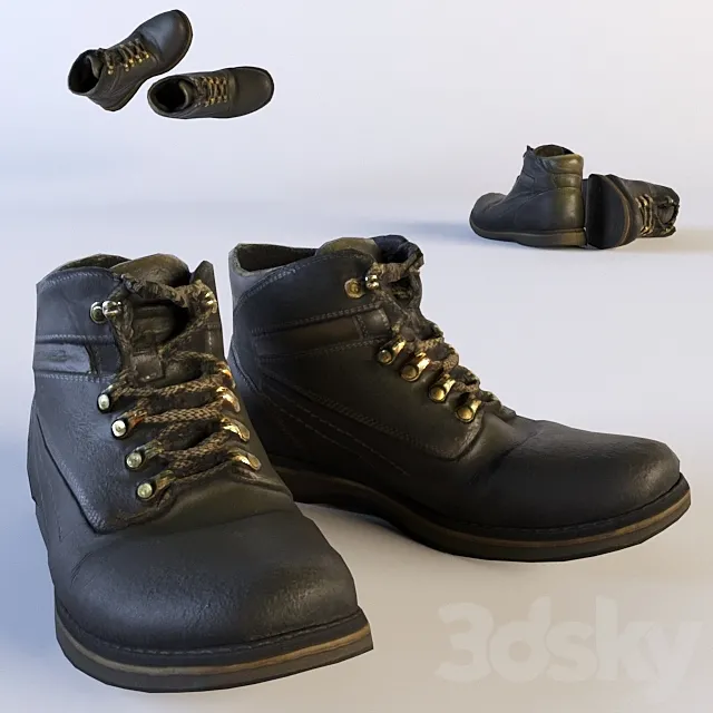 Winter boots 3ds Max