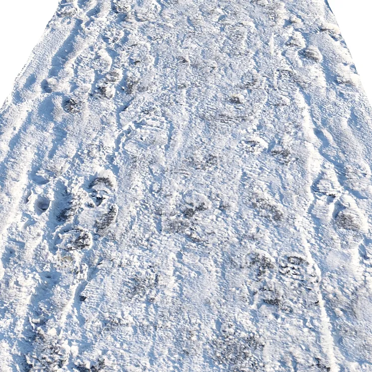 Winter footpath 04 (8 meters) 3DS Max Model