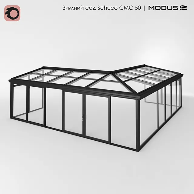 Winter garden (№ 5) CMC 50 MODUS. Gable to the outside corner of the building 3ds Max