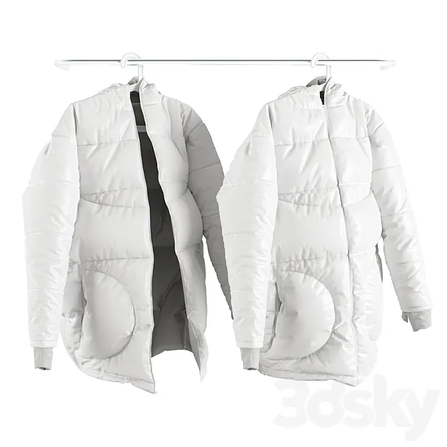 Winter jacket SONDR on a hanger 3DSMax File
