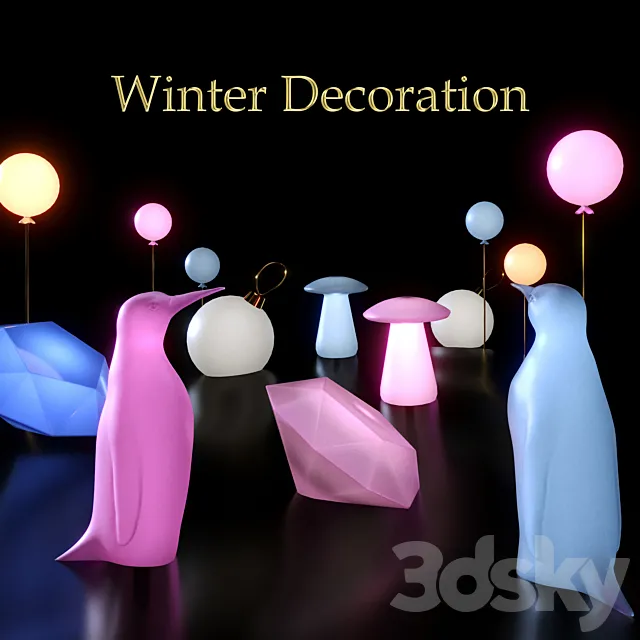 winter scenery 3DS Max Model