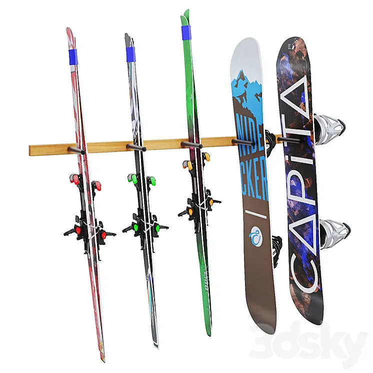 Winter sports equipment 3DS Max Model