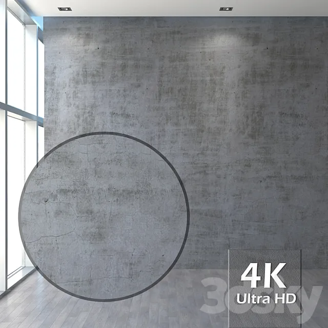 Wiped plastered wall 3DSMax File