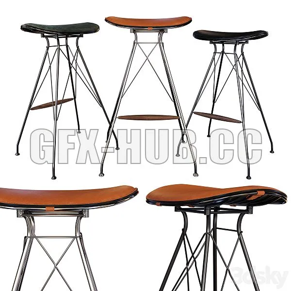 Wire Bar Stool by Overgaard & Dyrman 3dsMax Model