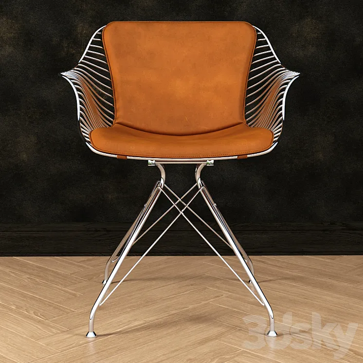 Wire dinning chair 3DS Max