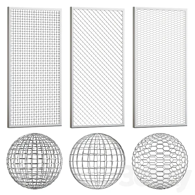 Wire Mesh Set 2 3DS Max Model