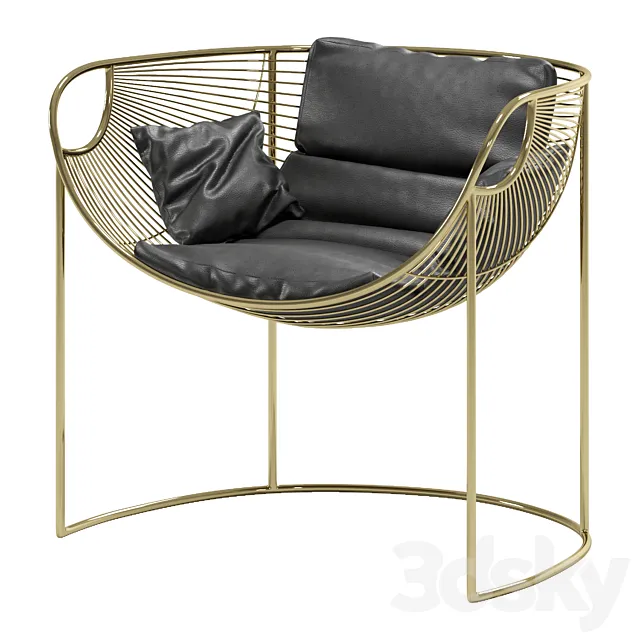 Wire Salon chair 3ds Max