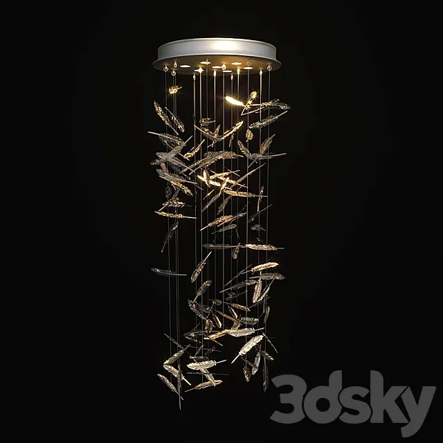 Wired Custom Lighting plumes-crystal 3ds Max