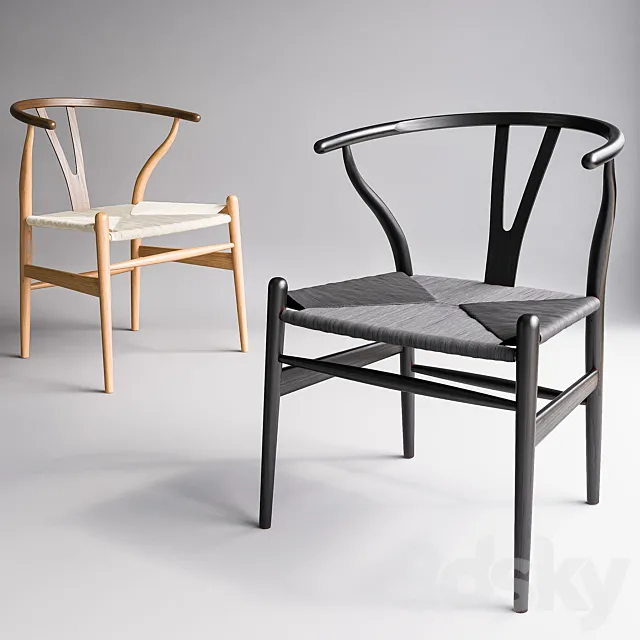 Wishbone chair CH24 by Carl Hansen and son 3DSMax File