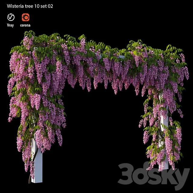 wisterial tree 10 set 02 3DS Max Model