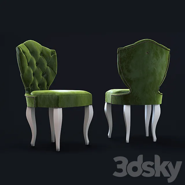 With designer chairs coach ties and carnations S03 3DSMax File