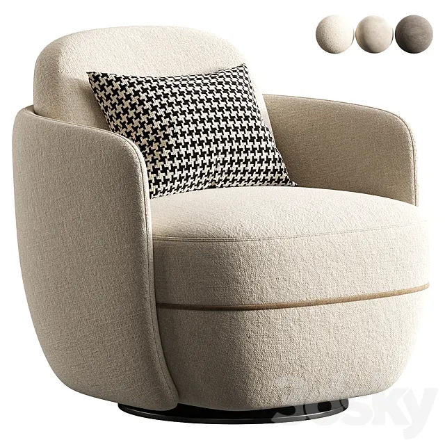 Wittmann MILES LOUNGE ARMCHAIR 3dsMax Model