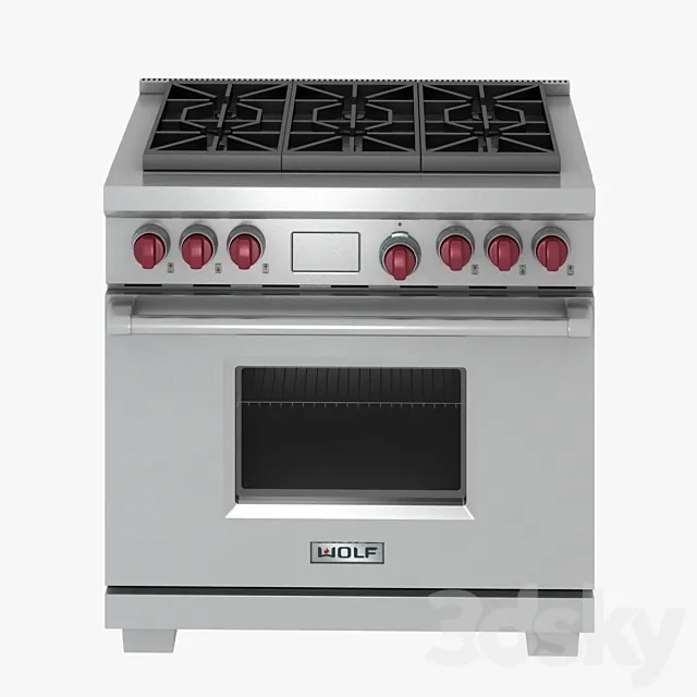 Wolf gas stove 3DS Max Model