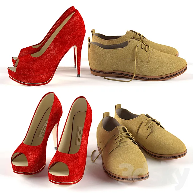 Women’s and men’s shoes 3DSMax File