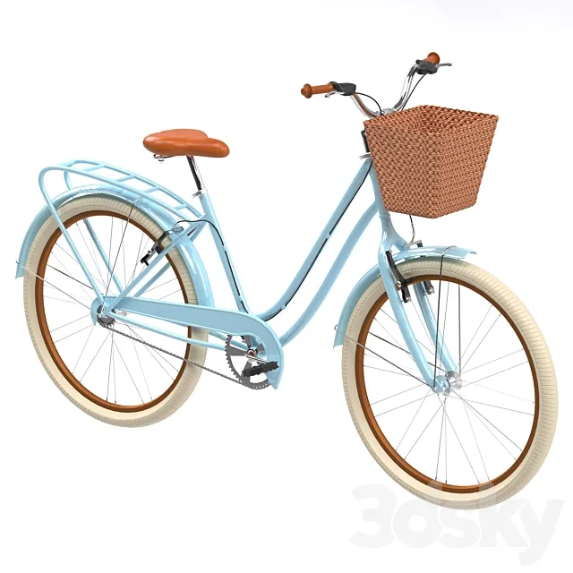 Womens Cruiser Blue Bike 3ds Max