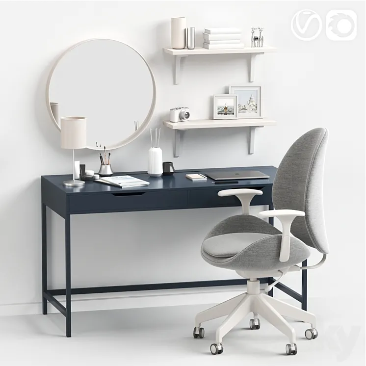 Women’s dressing table and workplace 3DS Max