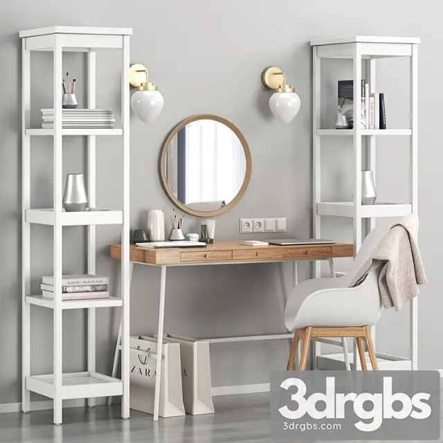 Womens ikea dressing table and workplace 2 3dsmax Download