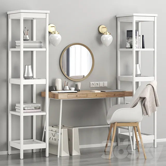 Womens IKEA dressing table and workplace 3DS Max Model