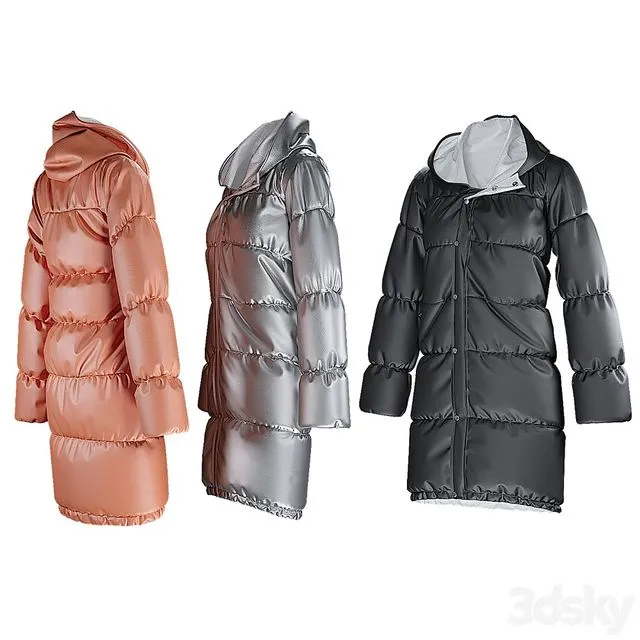Womens winter coat 3dsMax Model