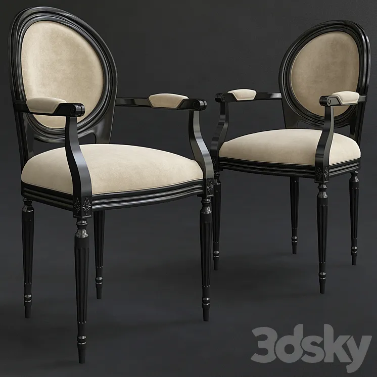 Wonderful Round Back Dining Chairs 3DS Max