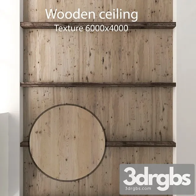 Wood  122 Wooden ceiling with beams 12 3dsmax Download