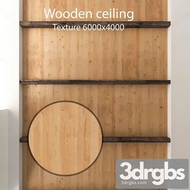Wood  126 Wooden ceiling with beams 18 3dsmax Download