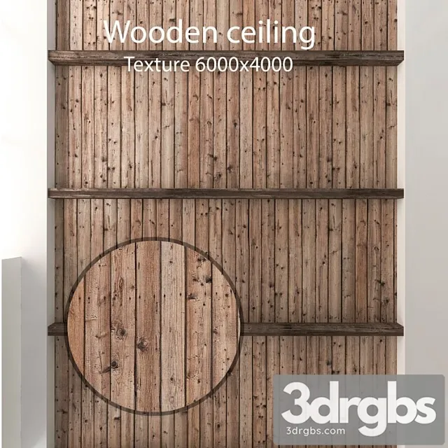 Wood  128 Wooden ceiling with beams 21 3dsmax Download