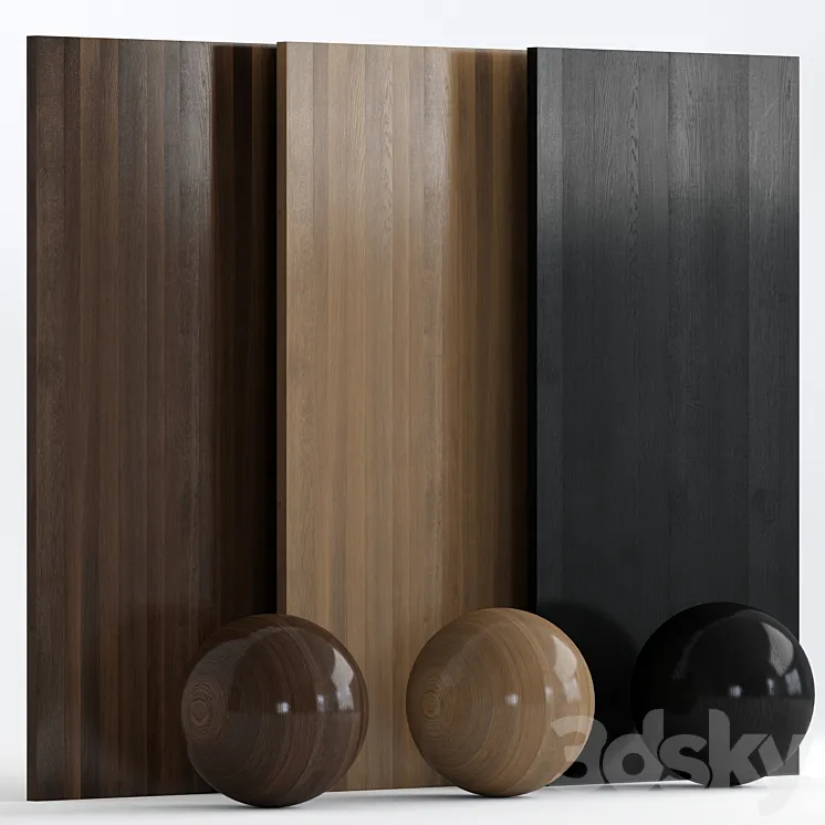 Wood 15 with 3 materials 3DS Max