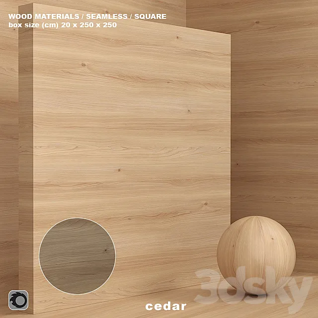 Wood _ Cedar Material (Seamless) – set 75 3ds Max