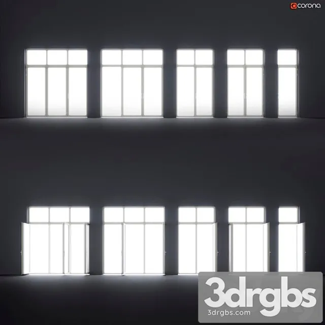 Wood-aluminum windows_2 3dsmax Download