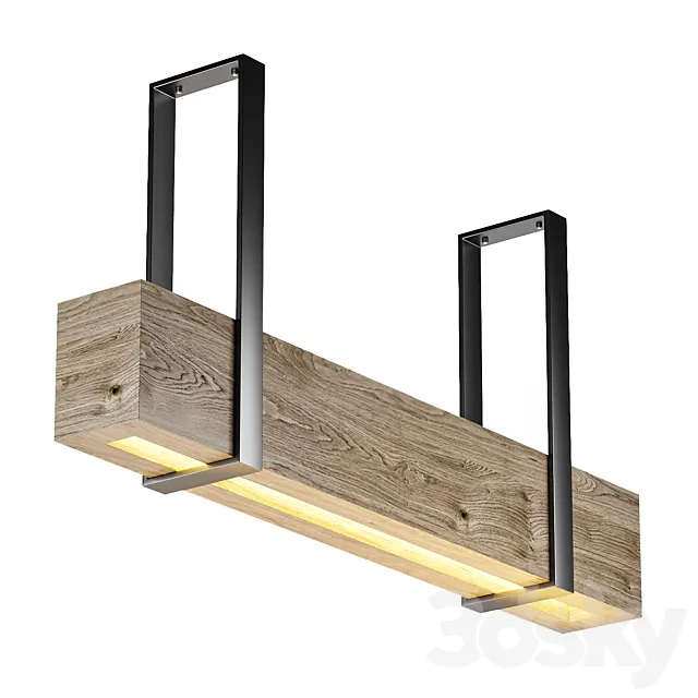 Wood Beam Lighting 3ds Max