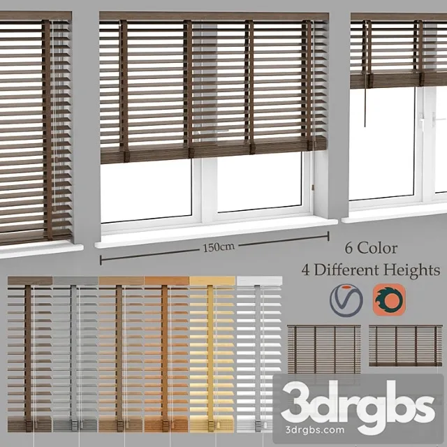 Wood blinds venetian