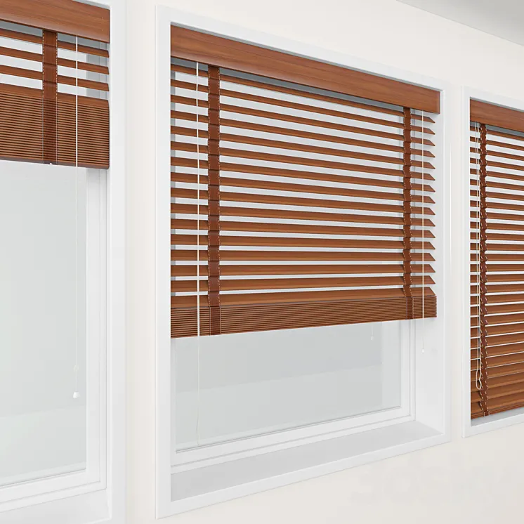 Wood blinds + window 3DS Max