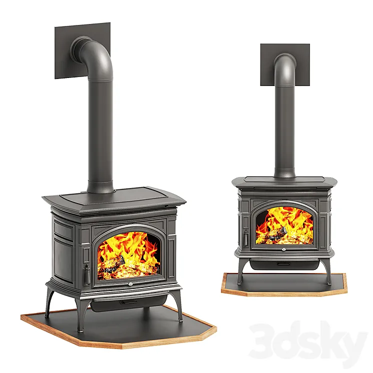 Wood burning stove 3DS Max