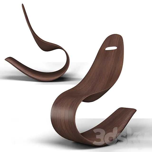 Wood carve chair 01 3DS Max Model