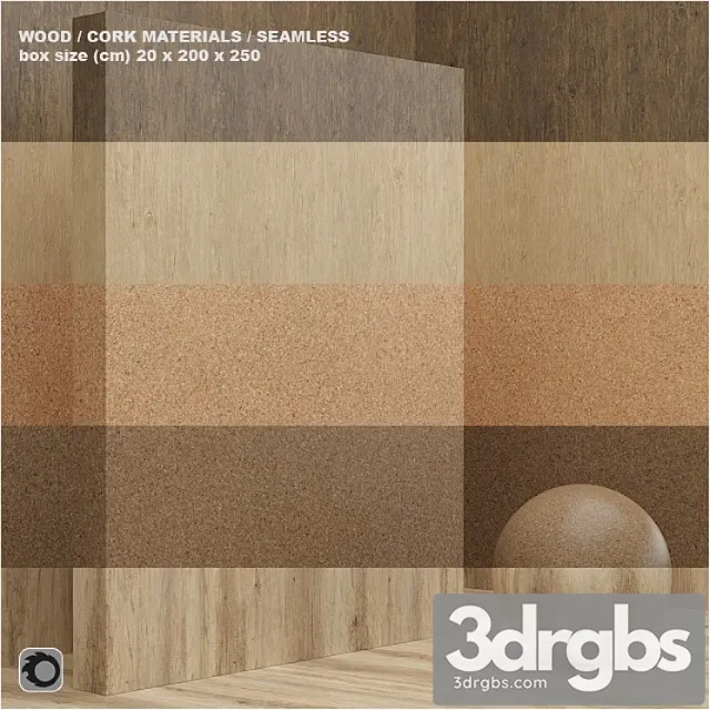 Wood cork (seamless) – set 12 3dsmax Download
