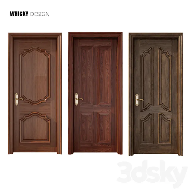 wood door part3 3DSMax File