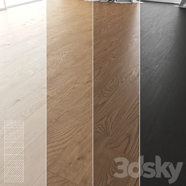 Wood Floor Set 01 3DS Max Model