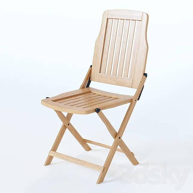 Wood Folding Chair 3DSMax File