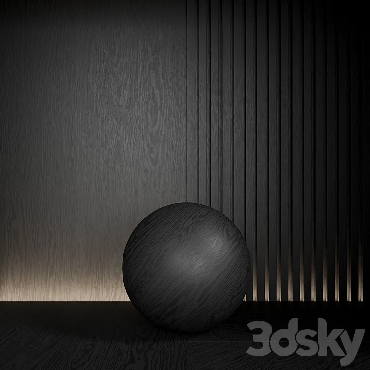 Wood material is seamless. Dark ebony. 3DS Max