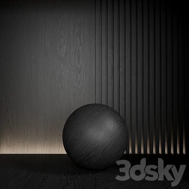 Wood material is seamless. Dark. ebony. 3DSMax File