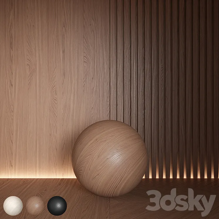 Wood material seamless 3DS Max Model