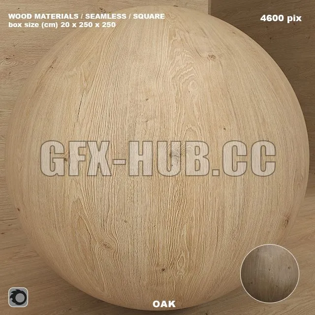 Wood Oak Material Seamless 3dsMax Model